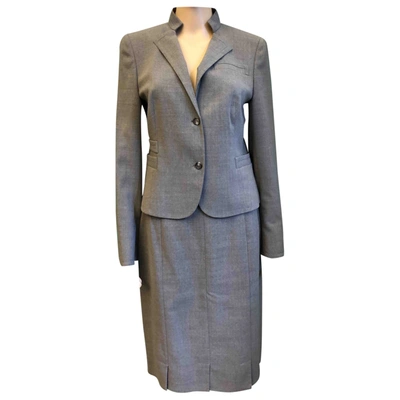 Pre-owned Akris Wool Skirt Suit In Grey