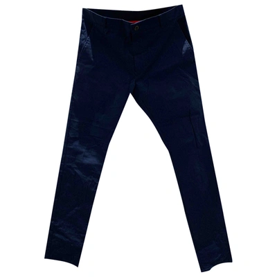 Pre-owned Hugo Boss Trousers In Blue