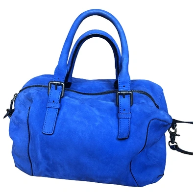 Pre-owned Gerard Darel Plum Blue Suede Handbag