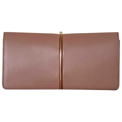 Pre-owned Nina Ricci Leather Clutch Bag In Pink
