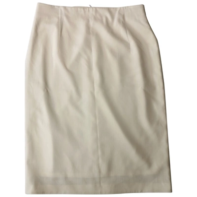 Pre-owned Jil Sander Wool Mid-length Skirt In Beige