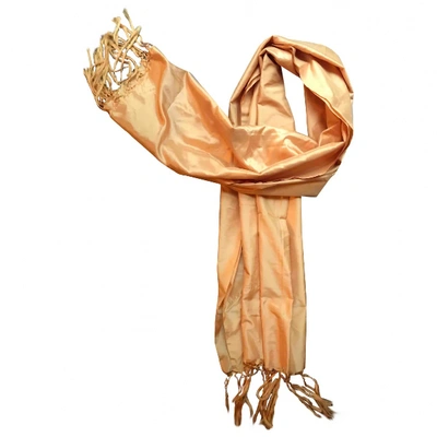 Pre-owned Altea Silk Stole In Yellow