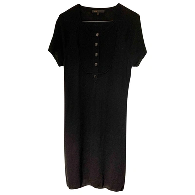 Pre-owned Maje Wool Mini Dress In Black