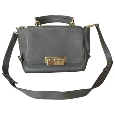 Pre-owned Zac Posen Leather Handbag In Khaki