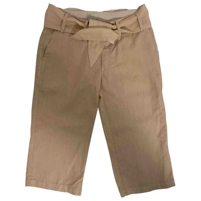 Pre-owned Woolrich Linen Short Pants In Pink