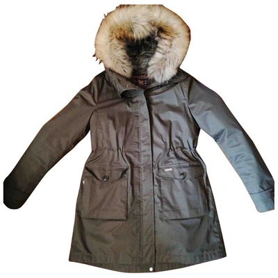 Pre-owned Woolrich Khaki Synthetic Coat