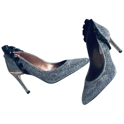 Pre-owned Ted Baker Leather Heels In Silver