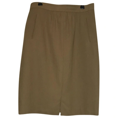 Pre-owned Escada Wool Mid-length Skirt In Camel
