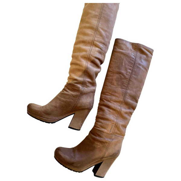 prada boots beige