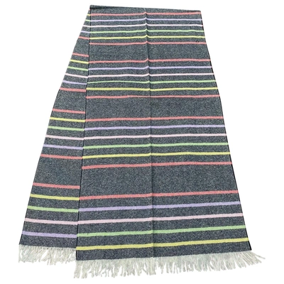 Pre-owned Colombo Cashmere Scarf In Grey