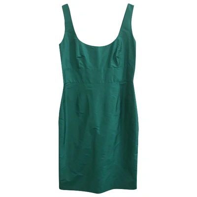 Pre-owned Gio' Guerreri Silk Mid-length Dress In Green