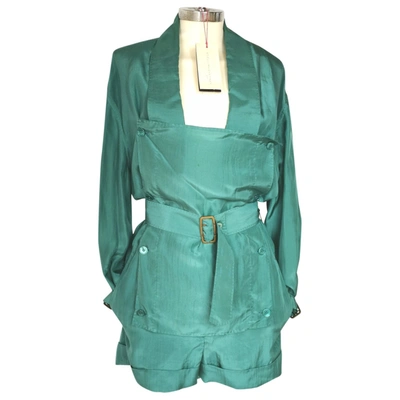 Pre-owned Stella Mccartney Silk Shorts In Green