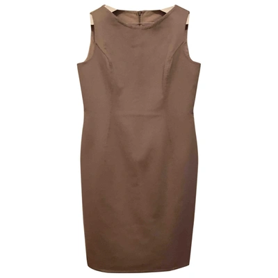 Pre-owned Dior Cashmere Mid-length Dress In Beige