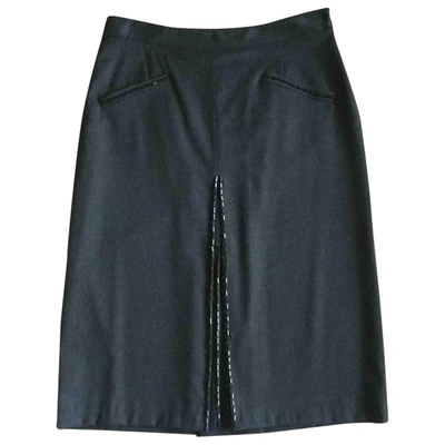 Pre-owned Blumarine Wool Mid-length Skirt In Anthracite
