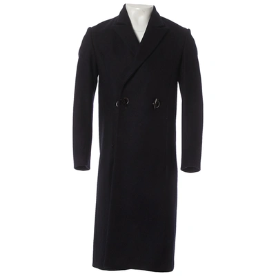 Pre-owned Y/project Wool Coat In Navy
