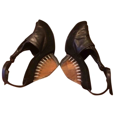 Pre-owned Allsaints Leather Heels In Black