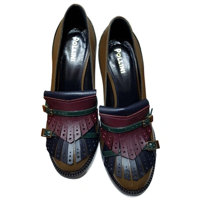 Pre-owned Pollini Leather Heels In Multicolour