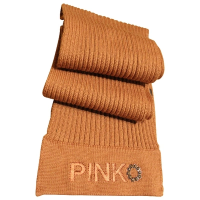 Pre-owned Pinko Wool Scarf In Brown