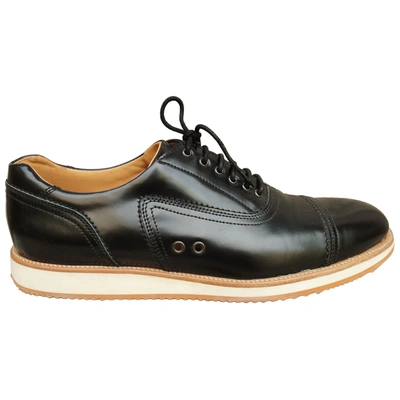 Pre-owned Robert Clergerie Leather Lace Ups In Black