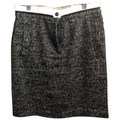 Pre-owned Dries Van Noten Linen Mini Skirt In Grey