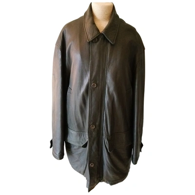 Pre-owned Bogner Leather Coat In Black