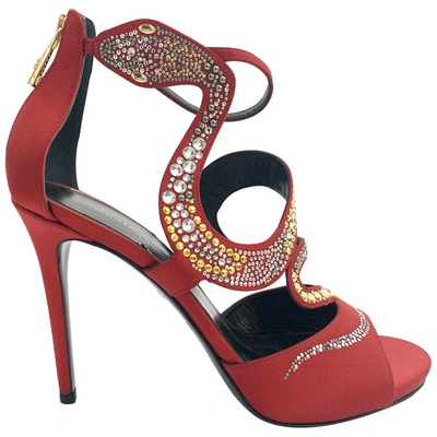 Pre-owned Roberto Cavalli Leather Heels In Red