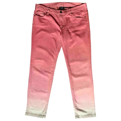 Pre-owned Emporio Armani Trousers In Pink
