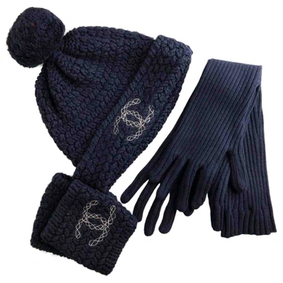 Pre-owned Chanel Hat In Navy | ModeSens