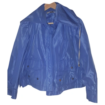 Pre-owned Carolina Herrera Biker Jacket In Blue