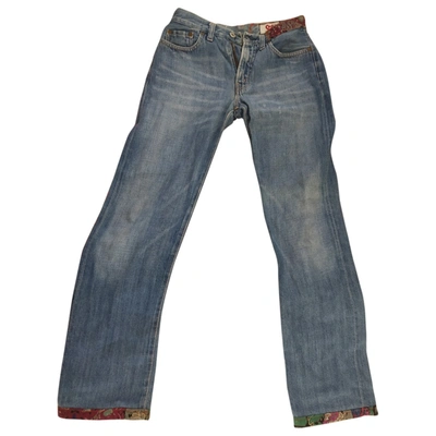 Pre-owned Replay Straight Jeans In Blue