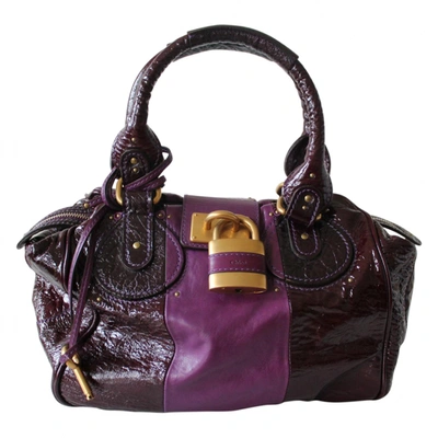 Pre-owned Chloé Paddington Patent Leather Handbag In Multicolour