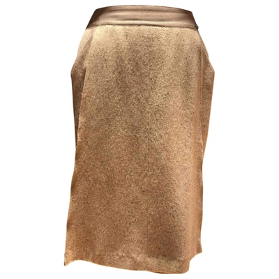 Pre-owned Chanel Cashmere Mid-length Skirt In Beige