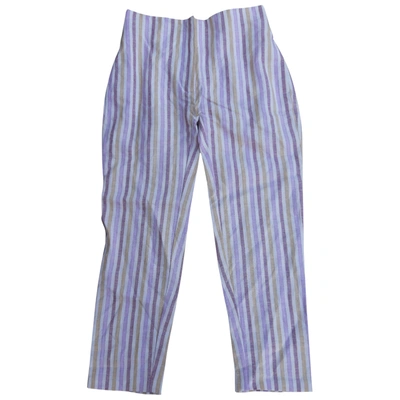 Pre-owned Loro Piana Linen Straight Pants In Beige
