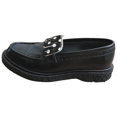 Pre-owned Adieu Leather Flats In Black