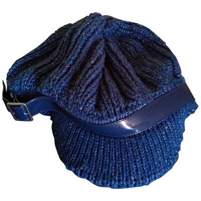 Pre-owned Armani Jeans Wool Cap In Blue