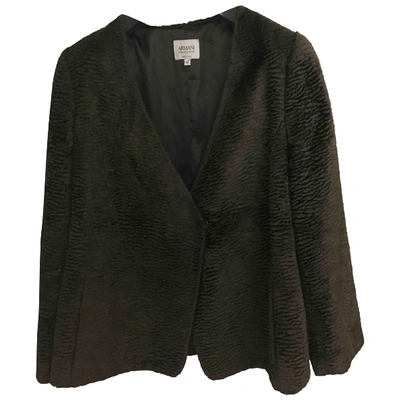 Pre-owned Armani Collezioni Wool Short Vest In Green