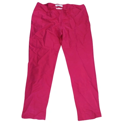 Pre-owned Marella Silk Straight Pants In Pink