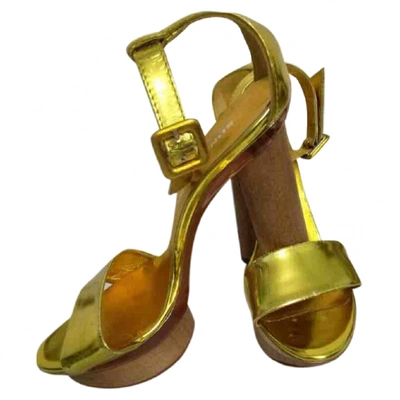 Pre-owned Sonia By Sonia Rykiel Patent Leather Sandals In Gold