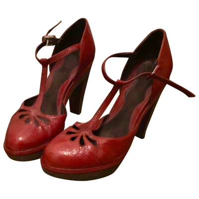 Pre-owned Hoss Intropia Red Patent Leather Heels