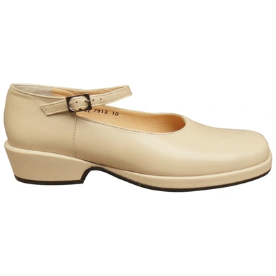 Pre-owned Robert Clergerie Leather Flats In Beige