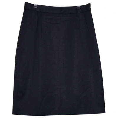 Pre-owned Dior Wool Mid-length Skirt In Black