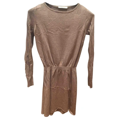 Pre-owned Sessun Wool Dress In Brown
