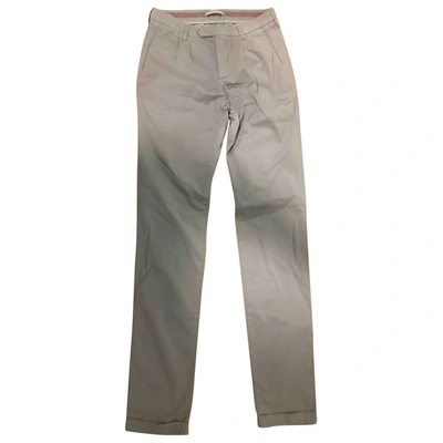 Pre-owned Eleventy Grey Cotton Trousers