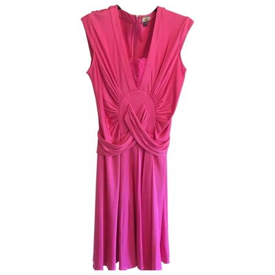Pre-owned Issa Silk Mid-length Dress In Pink