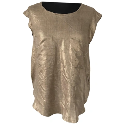 Pre-owned Zadig & Voltaire Gold Viscose Top