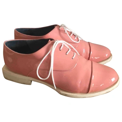 Pre-owned Amélie Pichard Patent Leather Lace Ups In Pink