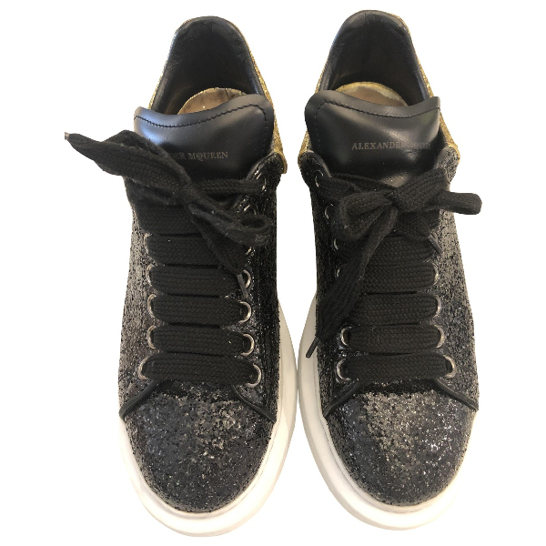 black glitter alexander mcqueen's