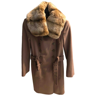 Pre-owned Patrizia Pepe Wool Coat In Camel