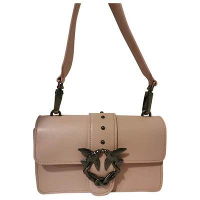 Pre-owned Pinko Love Bag Leather Handbag In Pink