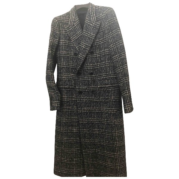 Pre-Owned Bally Blue Tweed Coat | ModeSens